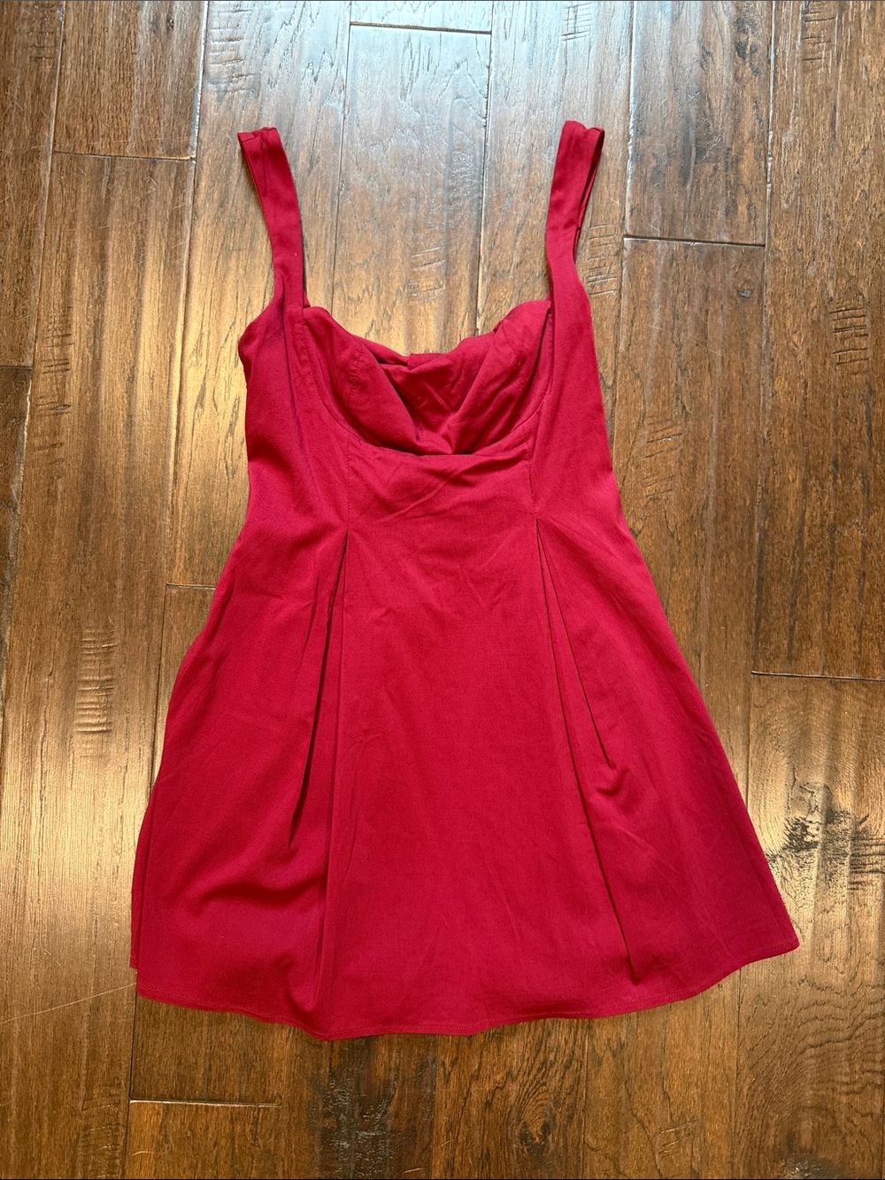 Edikted Red Mini Dress with Cowl Neck